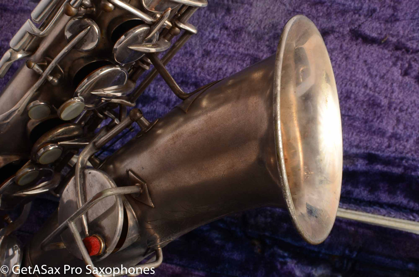 Buescher True Tone Alto Saxophone 1 Neck 196723 Silver Plate Fair Condition