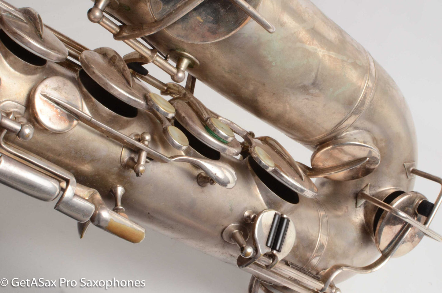 Buescher True Tone Tenor Saxophone Original Silver Old Pads Great Deal! 126098