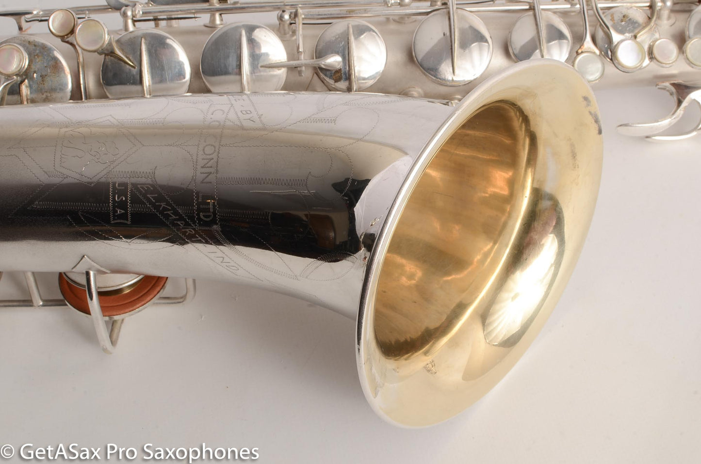 Conn 10M Tenor Saxophone Original Silver Plate Rolled Tone Holes Fresh Overhaul 311372