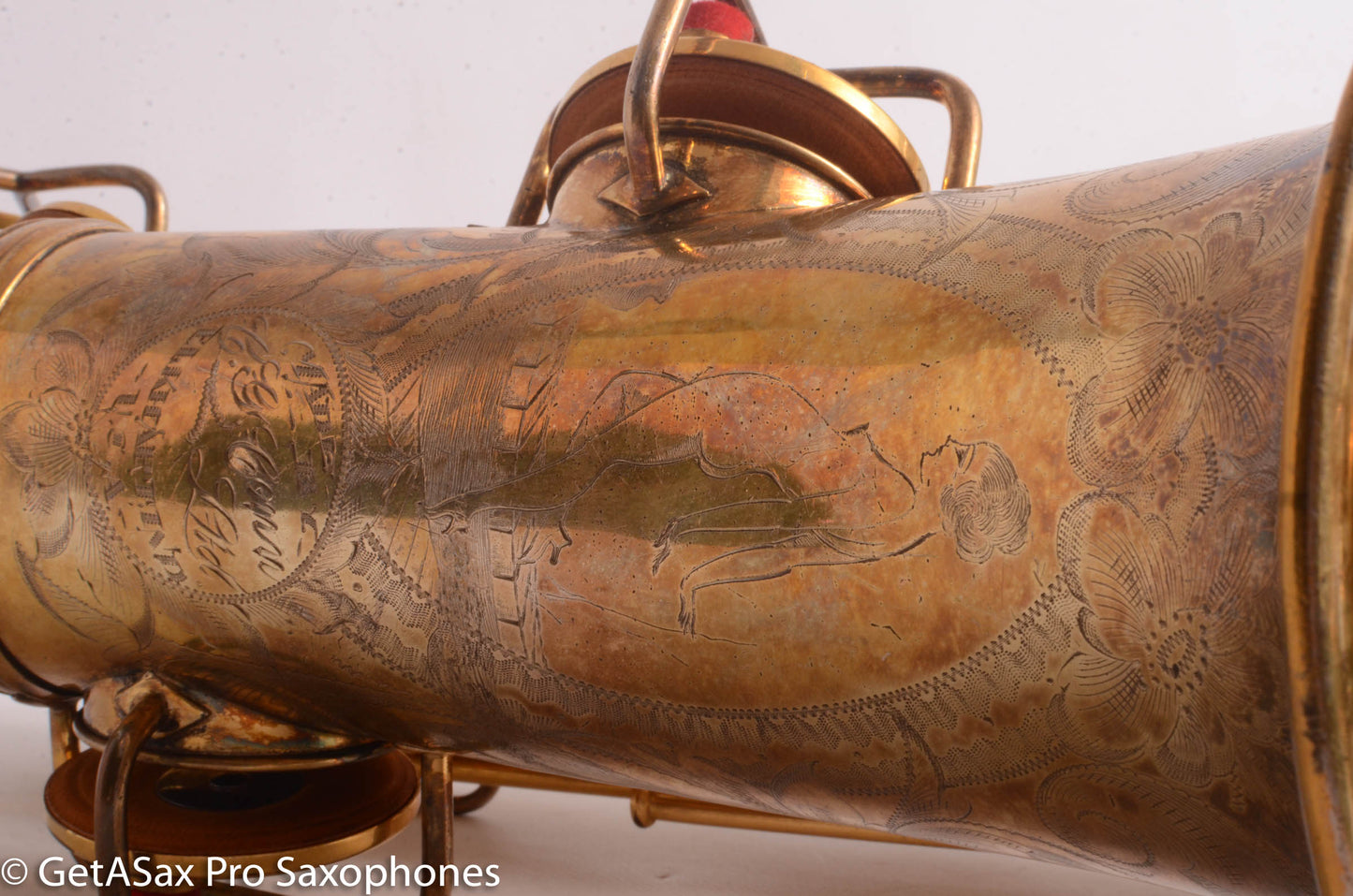 Conn New Wonder II Alto Burnished Gold with Portrait! Old Pads 203916