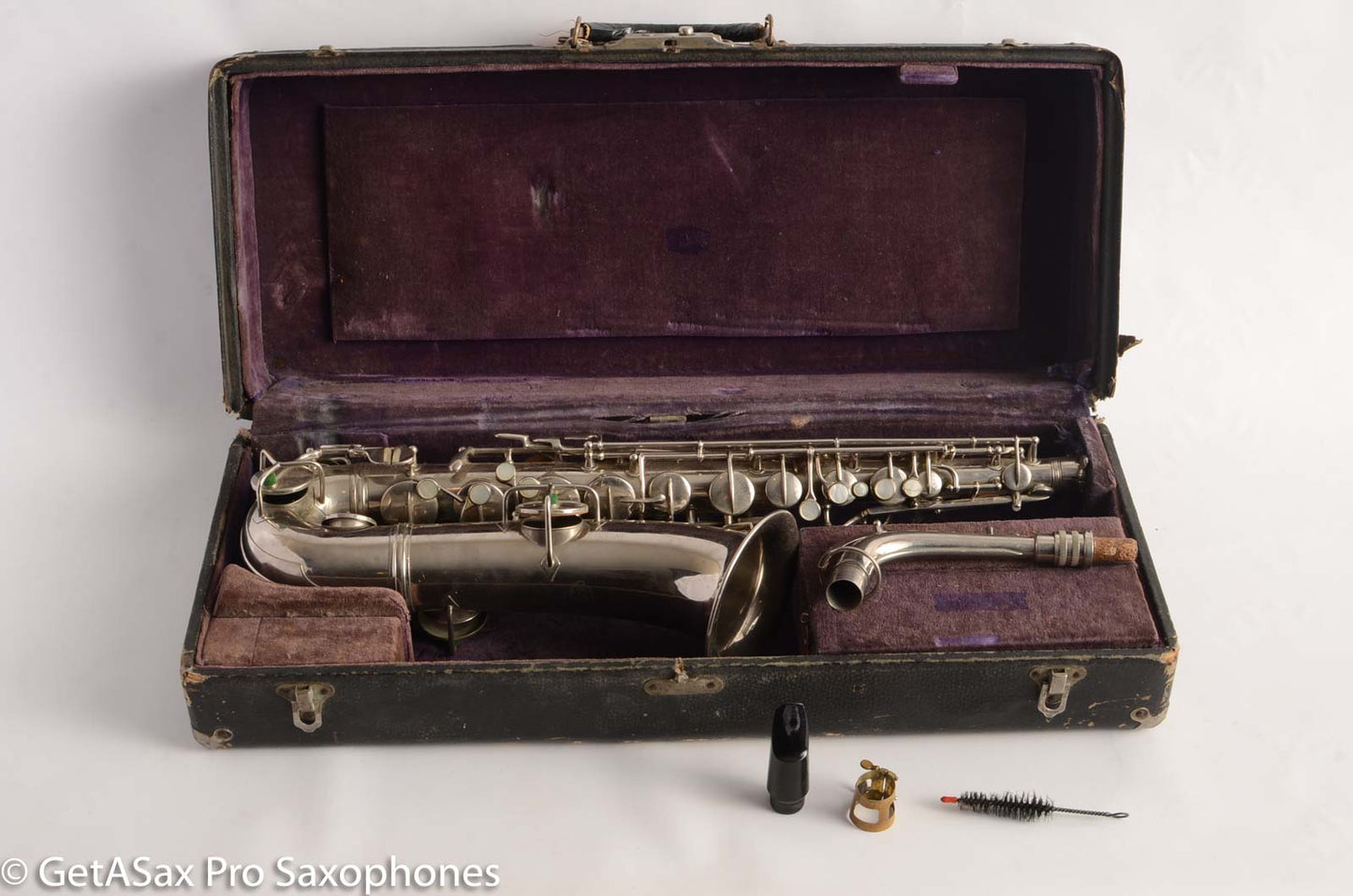 Conn New Wonder 1 C Melody Saxophone Original Nickel Plate Good Condition 124447