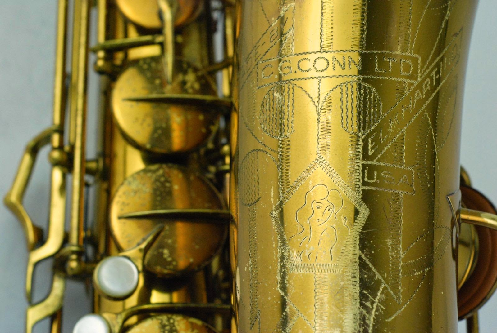 conn 【Vintage No：319XXX Serial Sax Tenor Lady Naked 10M Conn テナーサックス　26万台 10m 管楽器・吹奏楽器