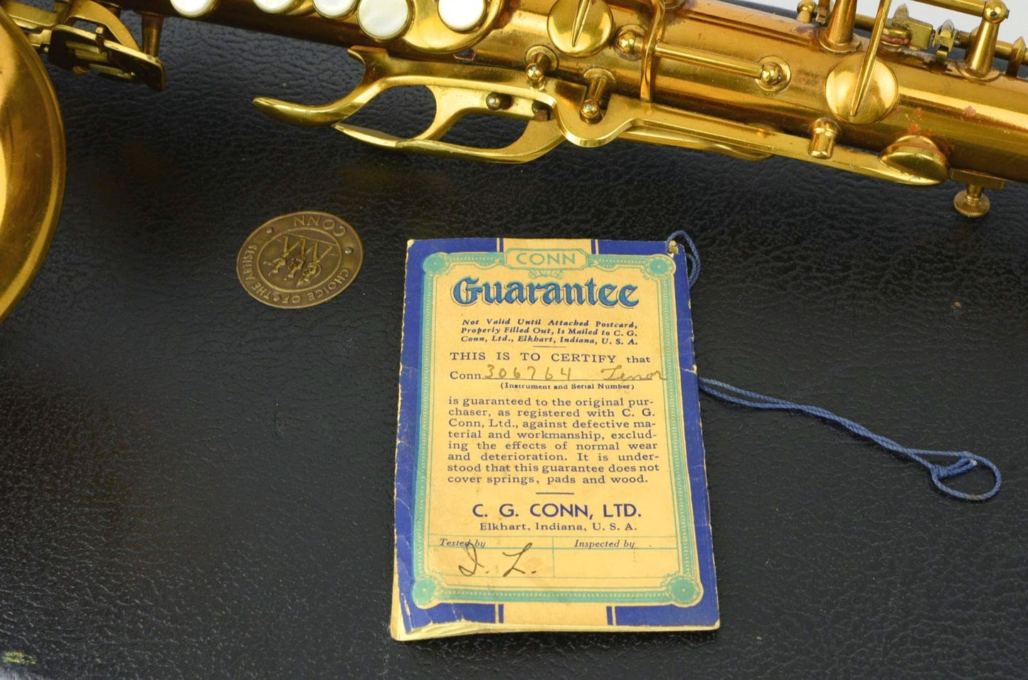 Conn 10M Tenor 306xxx Near Mint Original with Warranty Card