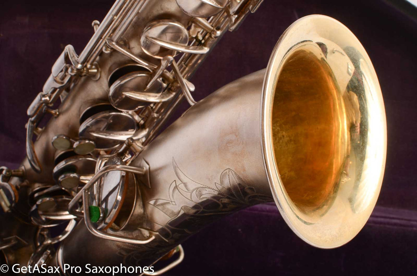 King C Melody Saxophone Original Silver Plate Good Condition needs Overhaul 63607