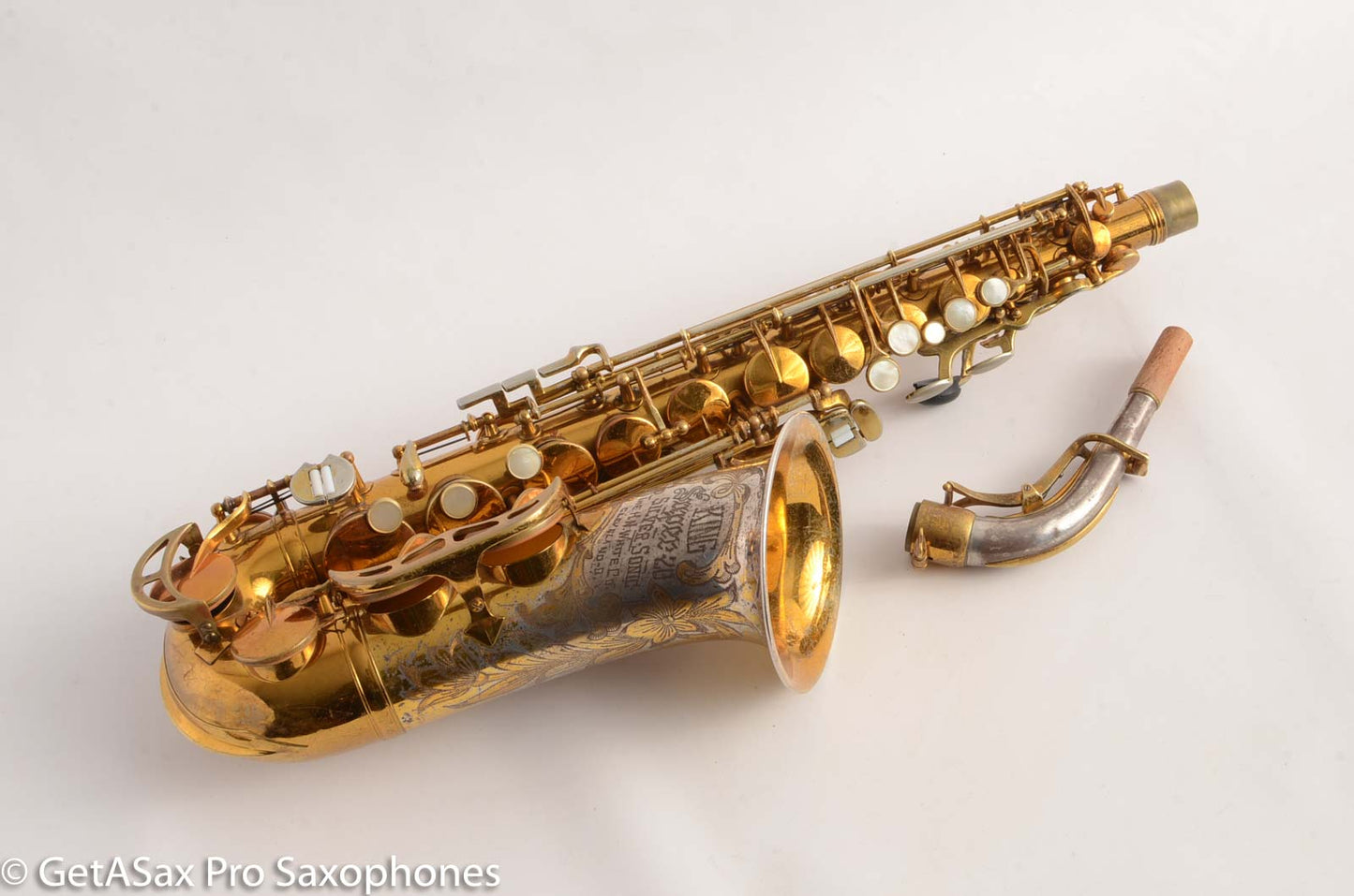 King SilverSonic Super 20 Alto Saxophone Original with Gold Leaf Fresh Overhaul! 346933