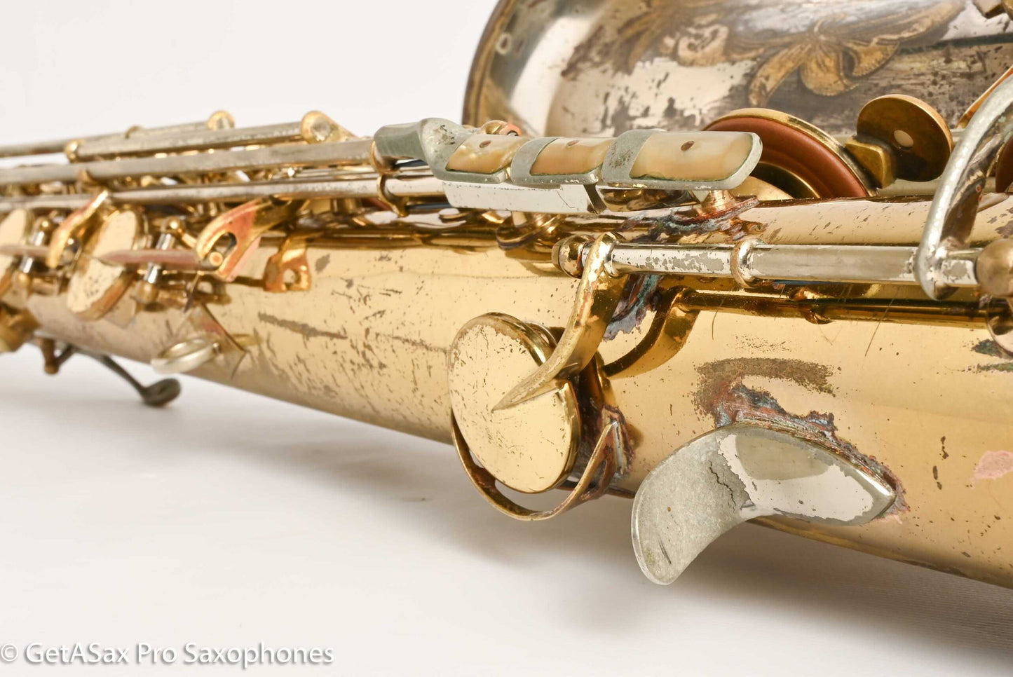 King SilverSonic Tenor with Full Pearls and Gold in the Engraving Special Order Fresh Overhaul! 406210