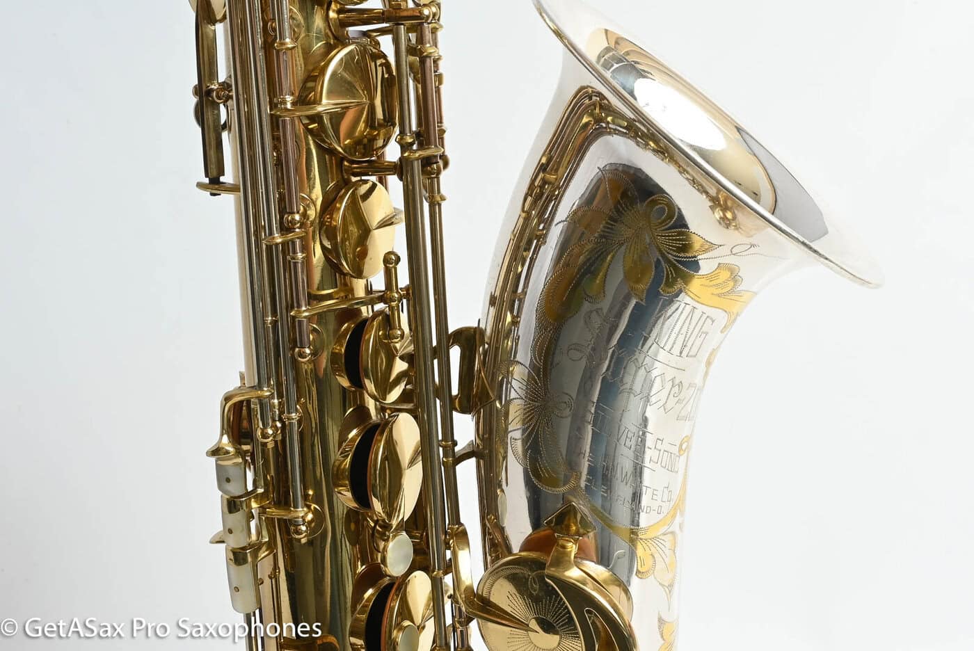 King Series II Silversonic Full Pearls Tenor Saxophone Matt Stohrer Overhaul Exceptional 328630