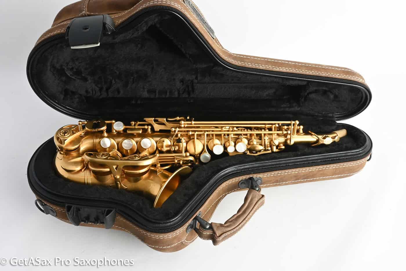 Rampone R1C Jazz Curved Soprano Near Mint Gold Plate Amazing! 21655