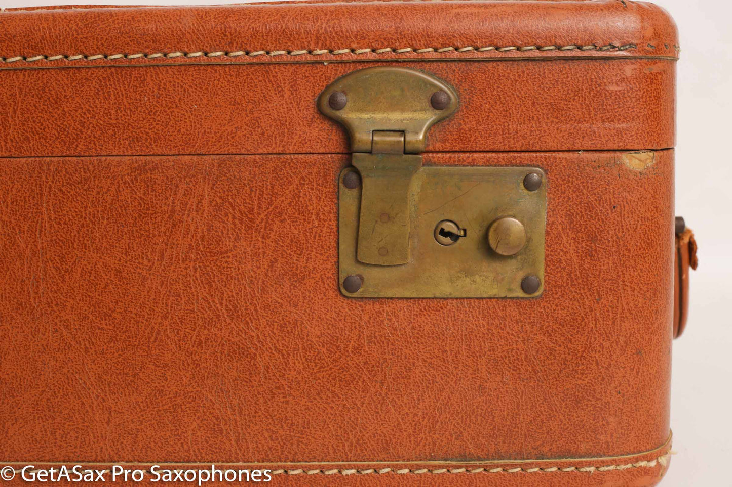 Selmer Mark VI Alto Case Only 1954-1956 Chesterfield with Latches Orange Leather Exc Cond