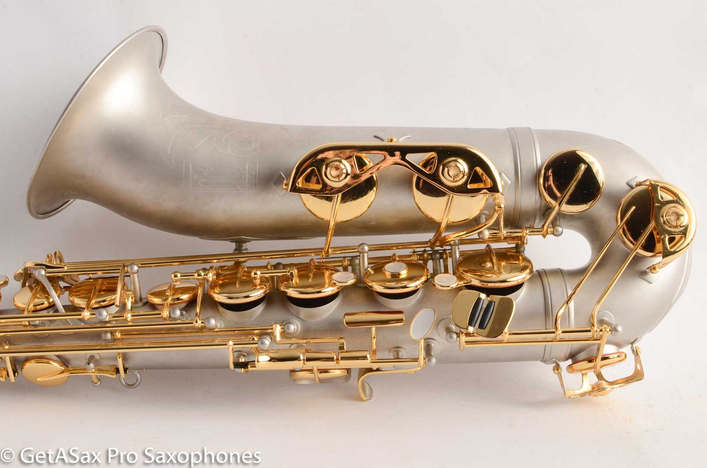 Borgani Joe Lovano Pearl Silver Tenor Saxophone Excellent Condition 19626 – Sounds like a Conn!