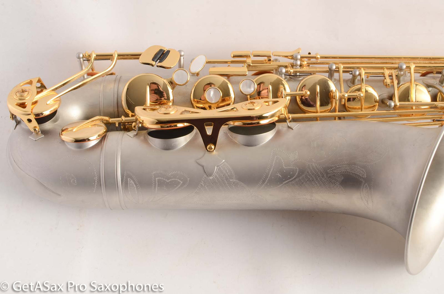 Borgani Joe Lovano Pearl Silver Tenor Saxophone Excellent Condition 19626 – Sounds like a Conn!