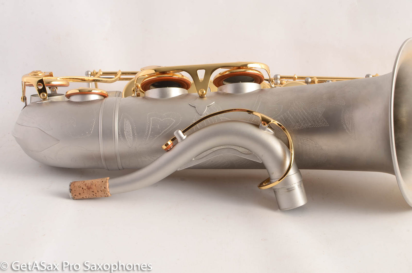 Borgani Joe Lovano Pearl Silver Tenor Saxophone Excellent Condition 19626 – Sounds like a Conn!