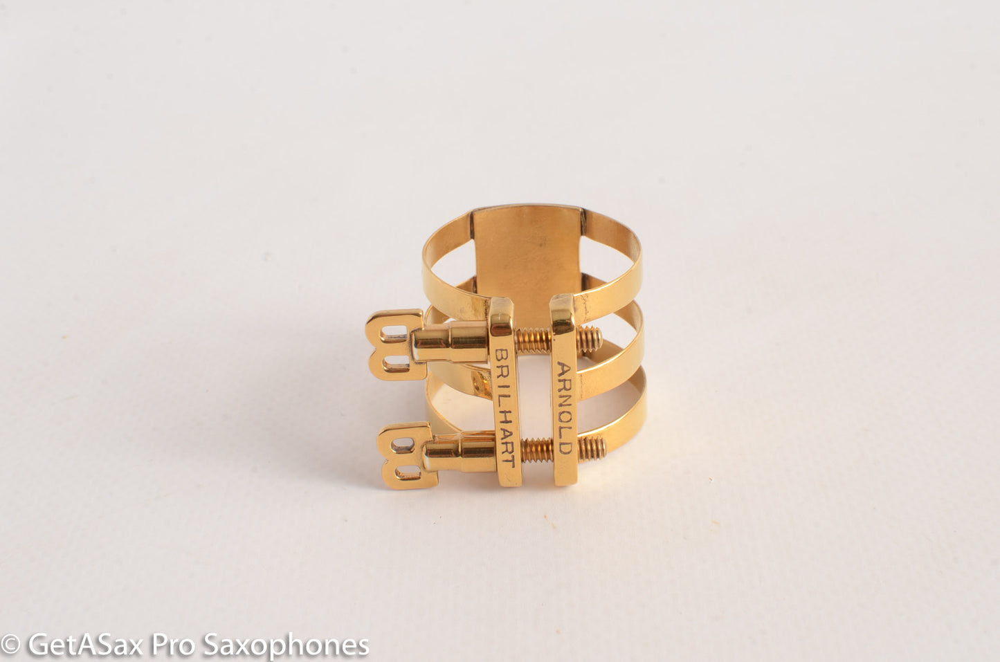 Brilhart BB Screws Tenor Three Band Ligature Rare! Fresh Gold Plate