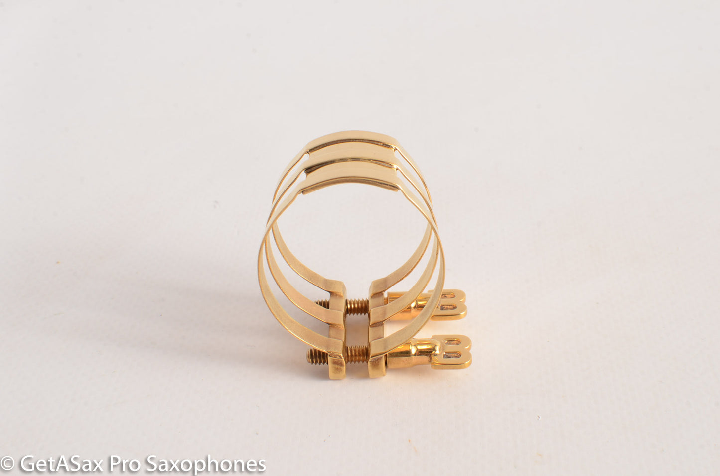 Brilhart BB Screws Tenor Three Band Ligature Rare! Fresh Gold Plate