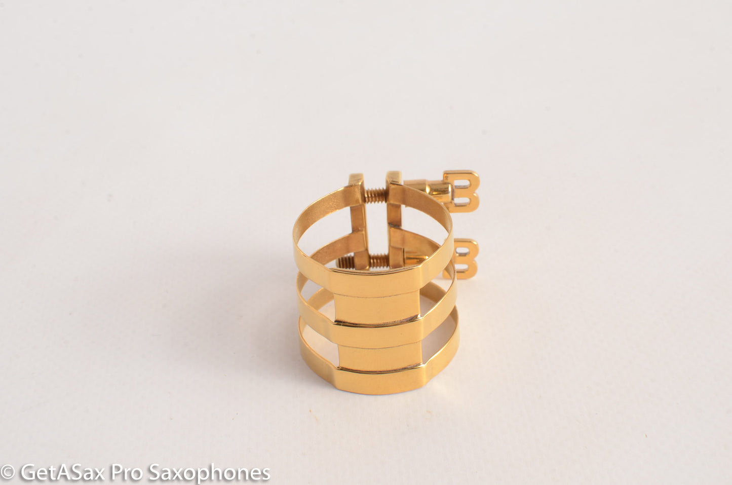 Brilhart BB Screws Tenor Three Band Ligature Rare! Fresh Gold Plate
