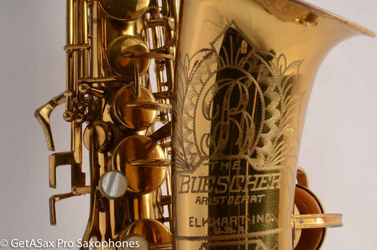 Buescher Big B Alto Saxophone Original Lacquer Good Condition 324407