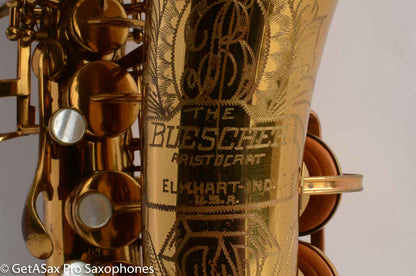 Buescher Big B Alto Saxophone Original Lacquer Good Condition 324407
