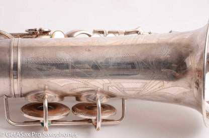 Buescher Aristocrat Series 1 Alto Original Silver 280237 01 Neck Old Pads