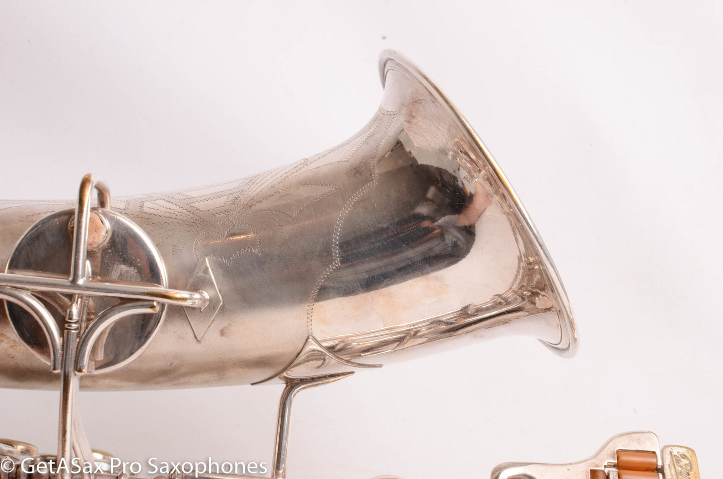 Buescher Aristocrat Series 1 Alto Original Silver 280237 01 Neck Old Pads