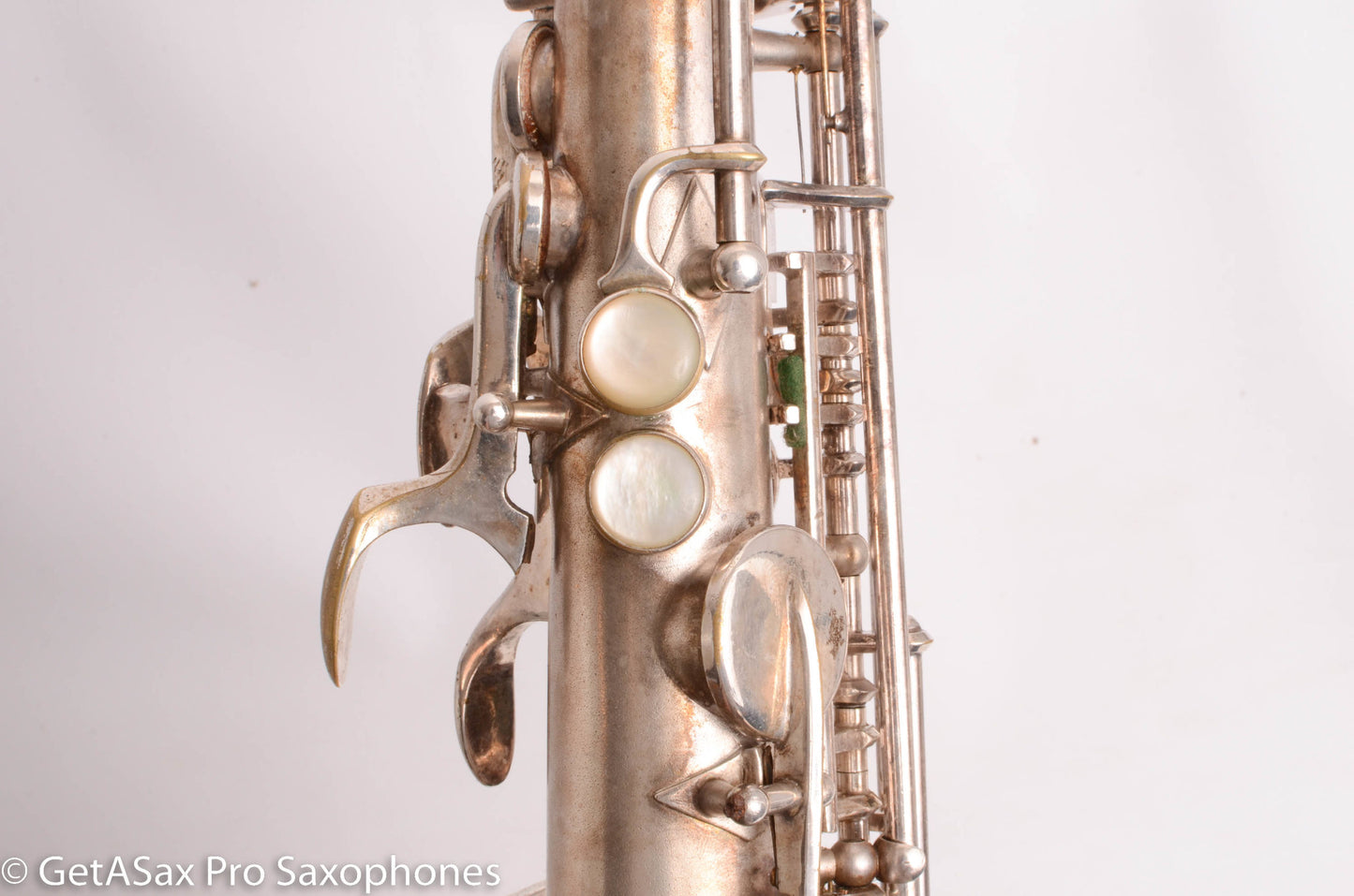 Buescher Aristocrat Series 1 Alto Original Silver 280237 01 Neck Old Pads