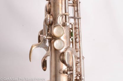 Buescher Aristocrat Series 1 Alto Original Silver 280237 01 Neck Old Pads