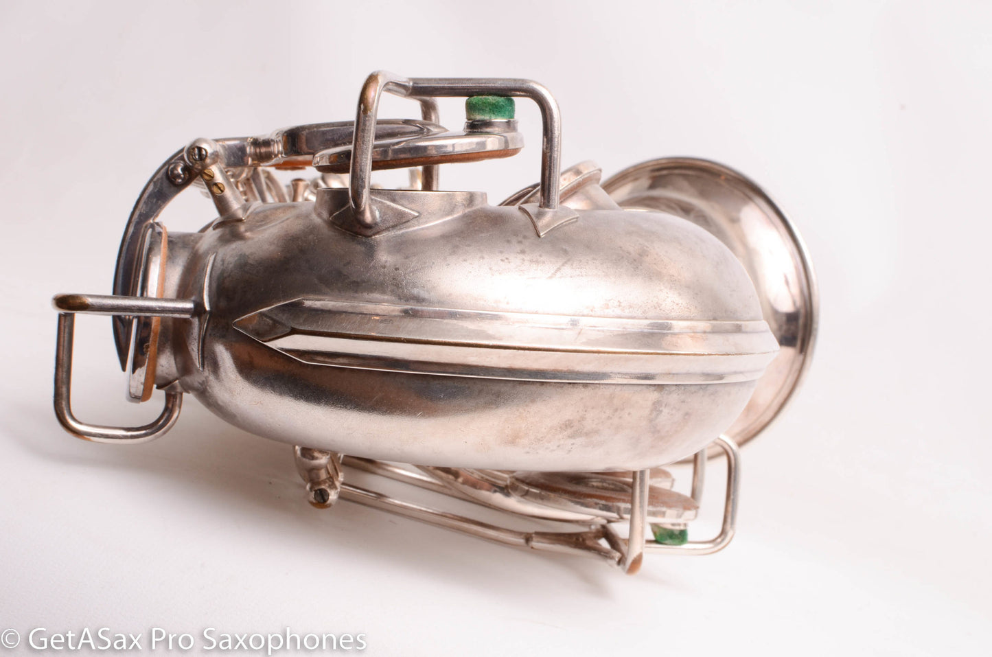 Buescher Aristocrat Series 1 Alto Original Silver 280237 01 Neck Old Pads