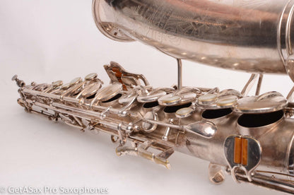 Buescher Aristocrat Series 1 Alto Original Silver 280237 01 Neck Old Pads