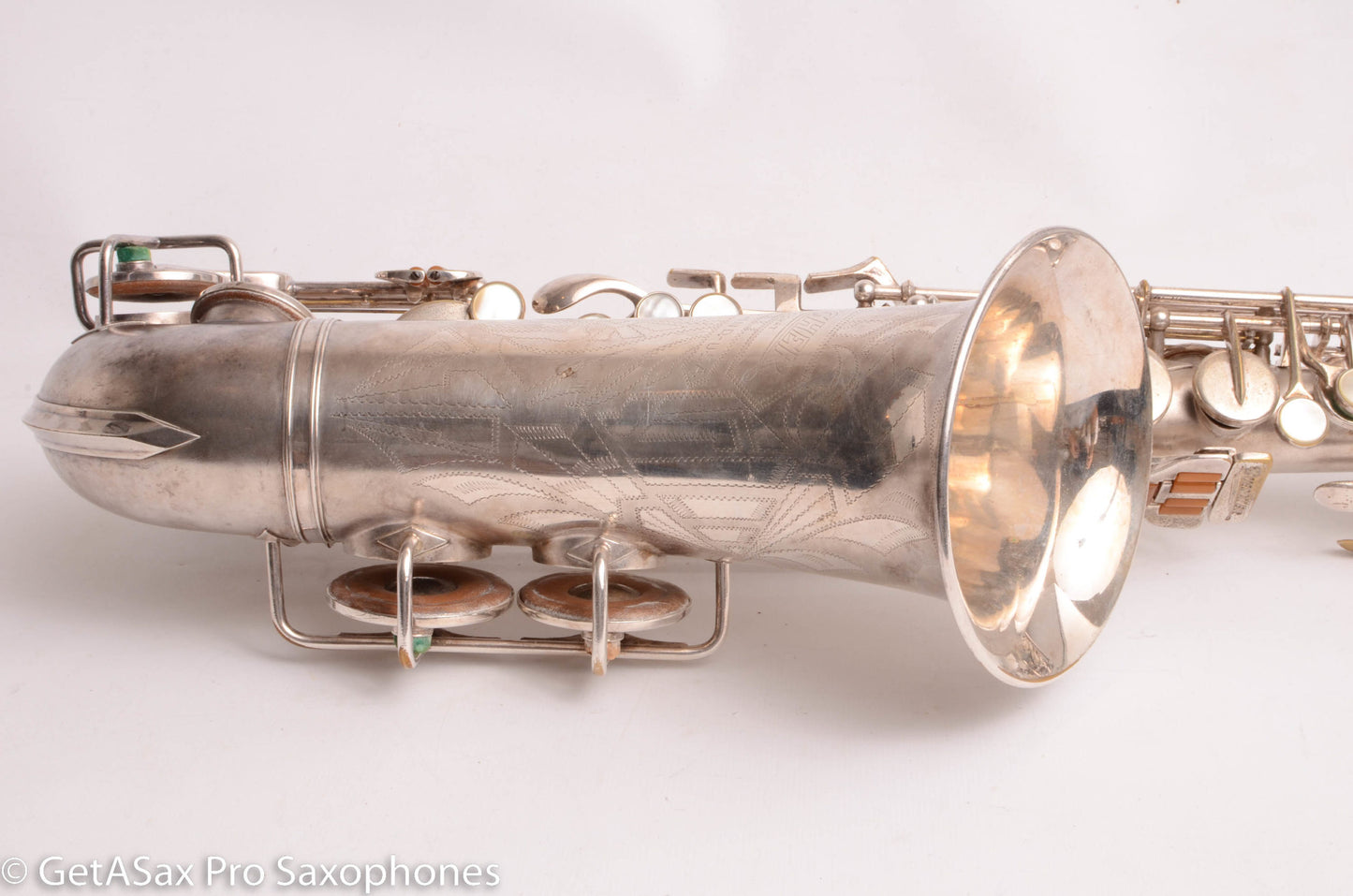 Buescher Aristocrat Series 1 Alto Original Silver 280237 01 Neck Old Pads