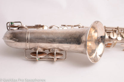 Buescher Aristocrat Series 1 Alto Original Silver 280237 01 Neck Old Pads