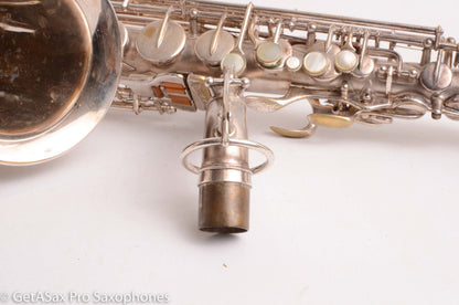 Buescher Aristocrat Series 1 Alto Original Silver 280237 01 Neck Old Pads