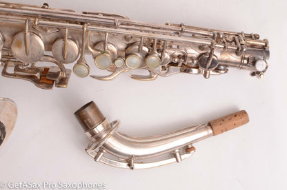 Buescher Aristocrat Series 1 Alto Original Silver 280237 01 Neck Old Pads