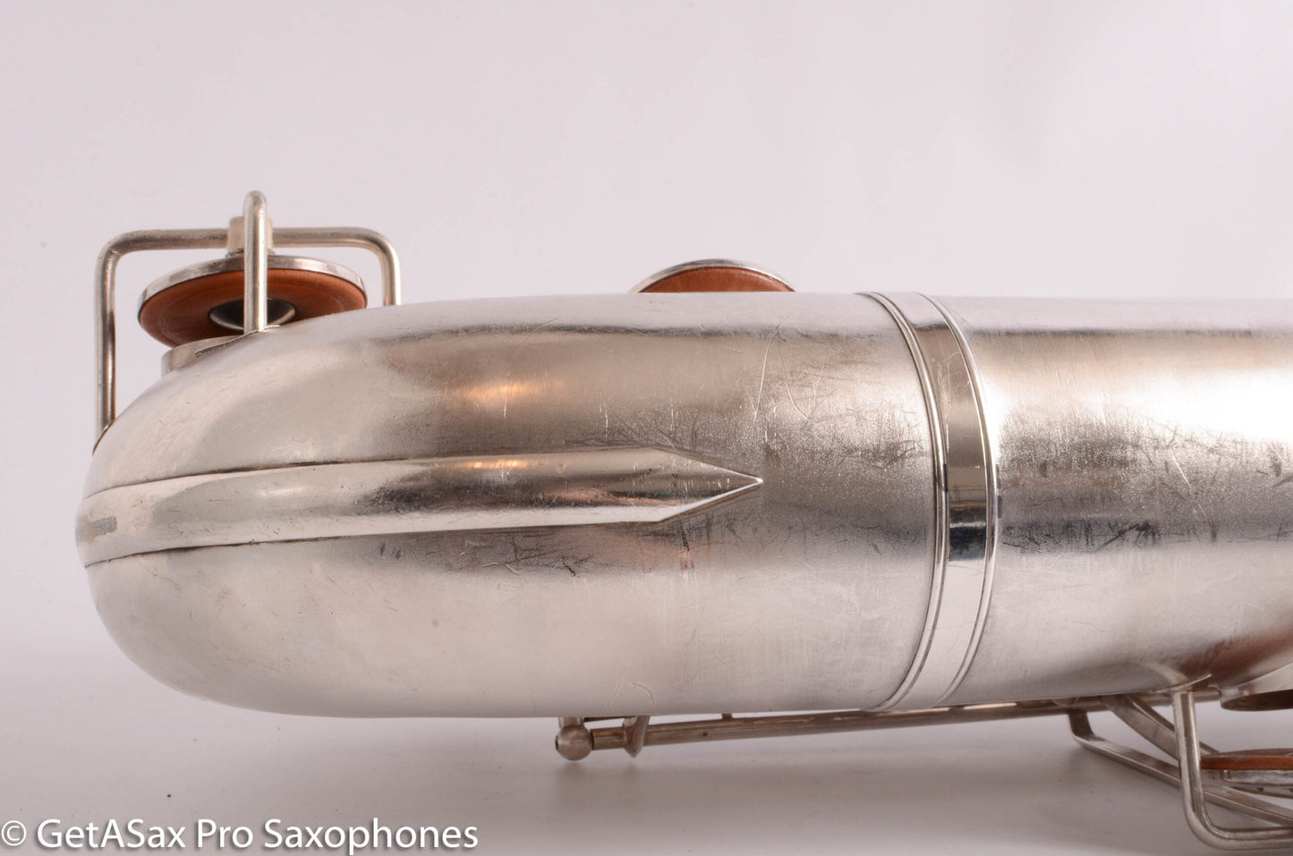 Buescher Aristocrat Series 1 Deco Engraved Silver Baritone Small Bell Fantastic 273737
