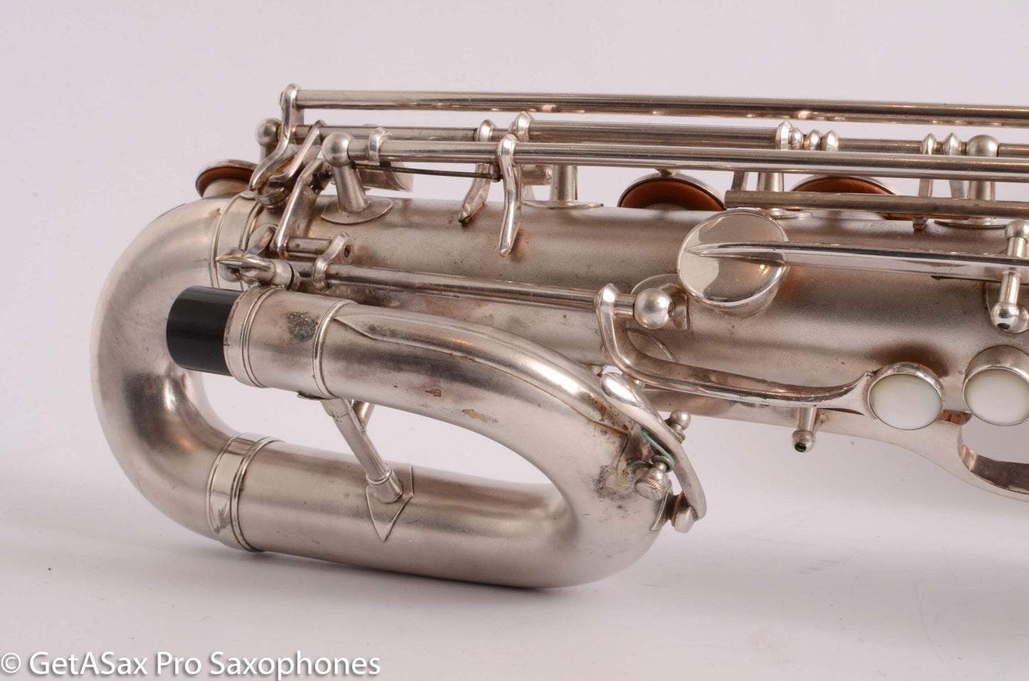 Buescher Aristocrat Series 1 Deco Engraved Silver Baritone Small Bell Fantastic 273737