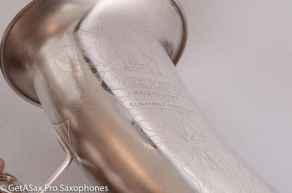 Buescher Aristocrat Series 1 Deco Engraved Silver Baritone Small Bell Fantastic 273737
