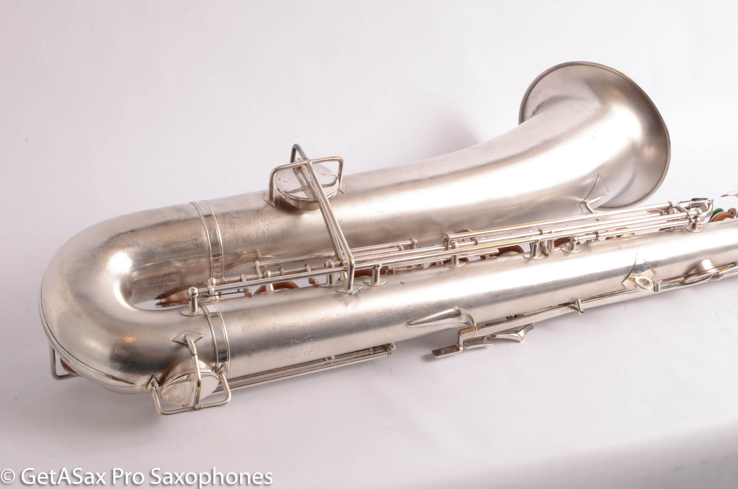 Buescher Aristocrat Series 1 Deco Engraved Silver Baritone Small Bell Fantastic 273737