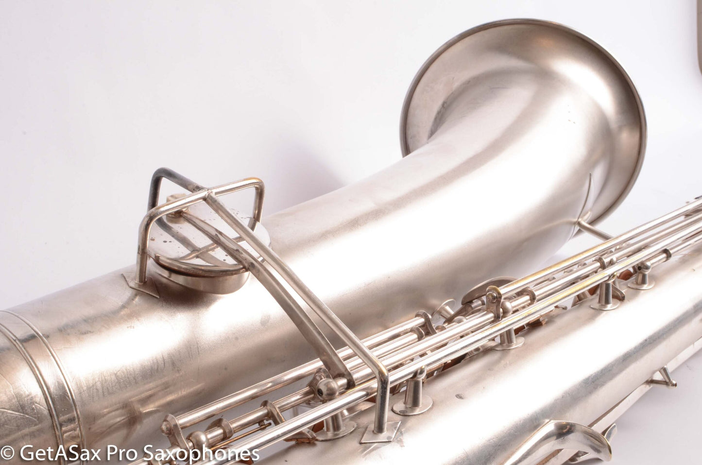 Buescher Aristocrat Series 1 Deco Engraved Silver Baritone Small Bell Fantastic 273737