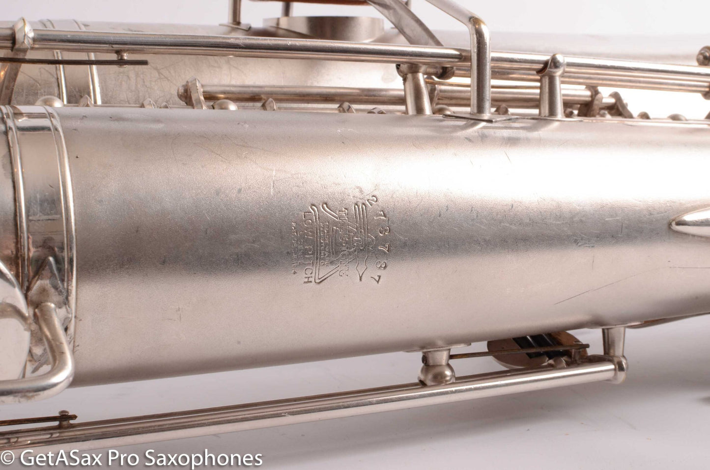 Buescher Aristocrat Series 1 Deco Engraved Silver Baritone Small Bell Fantastic 273737