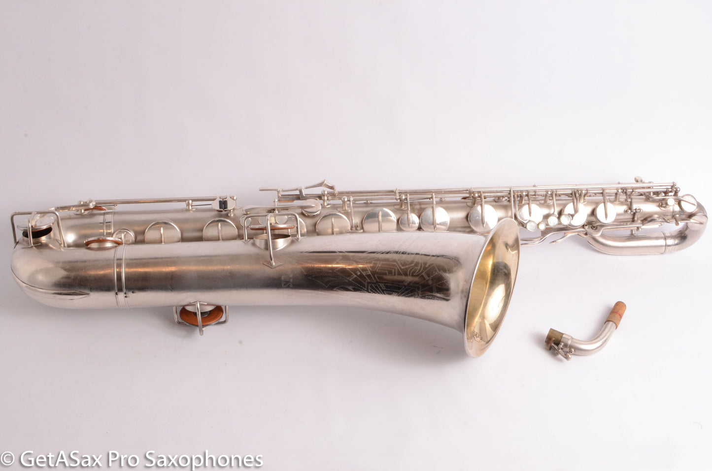 Buescher Aristocrat Series 1 Deco Engraved Silver Baritone Small Bell Fantastic 273737