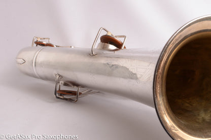 Buescher Aristocrat Series 1 Deco Engraved Silver Baritone Small Bell Fantastic 273737