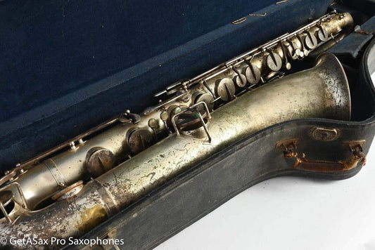 Buescher True Tone Baritone Original Silver Plate Needs Overhaul Great Deal!