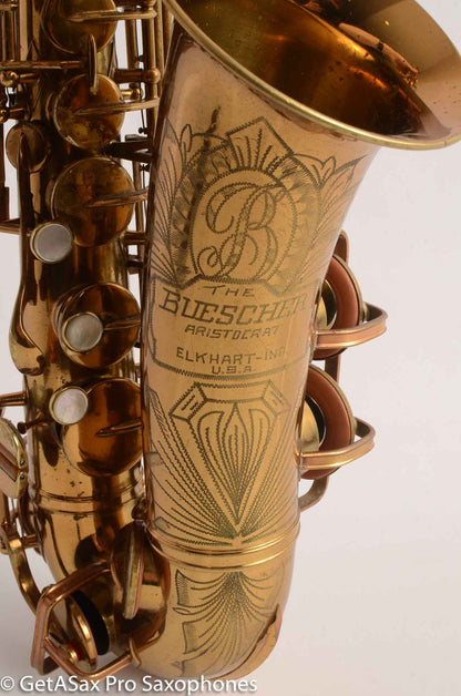 Buescher Big B Model 140 Alto Saxophone 321761 Original Lacquer Very Good Condition