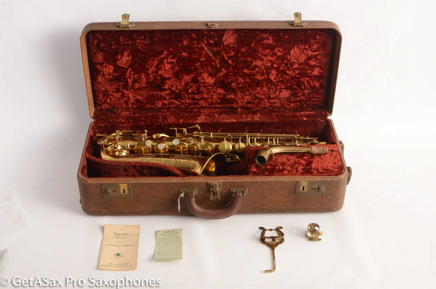 Buescher Big B Model 140 Alto Saxophone 329997 Original Lacquer Excellent Condition