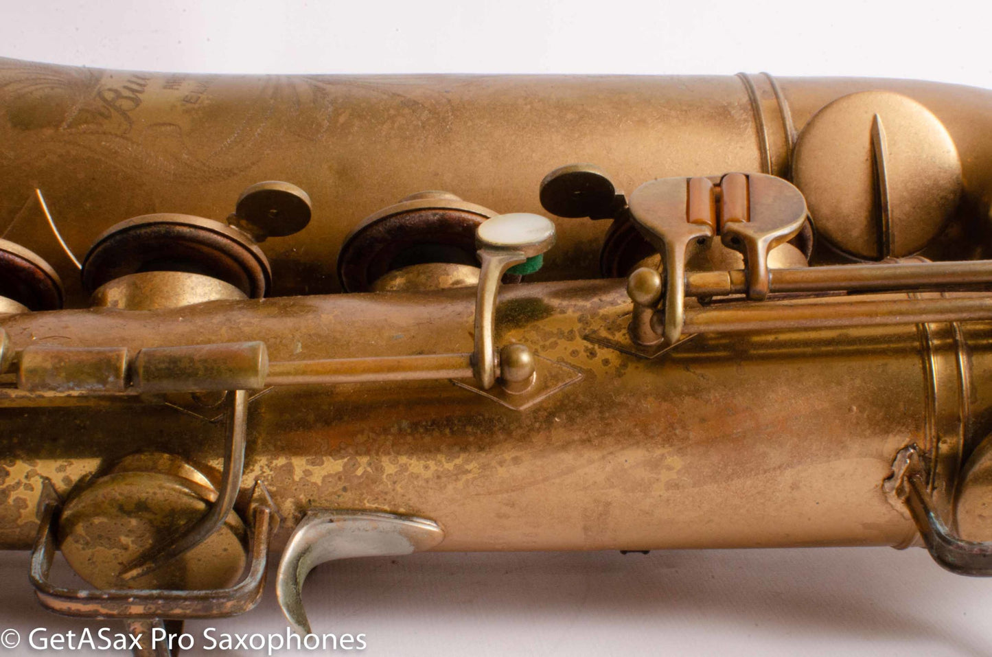 Buescher Big B Tenor 156 Gold Paint over Lacquer Needs Overhaul 338589