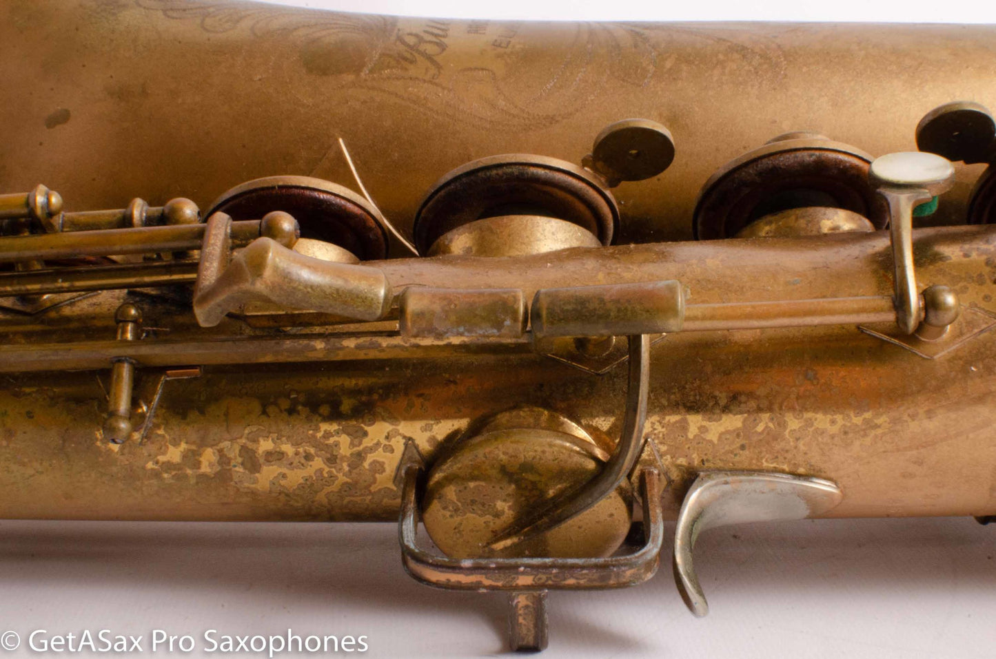 Buescher Big B Tenor 156 Gold Paint over Lacquer Needs Overhaul 338589