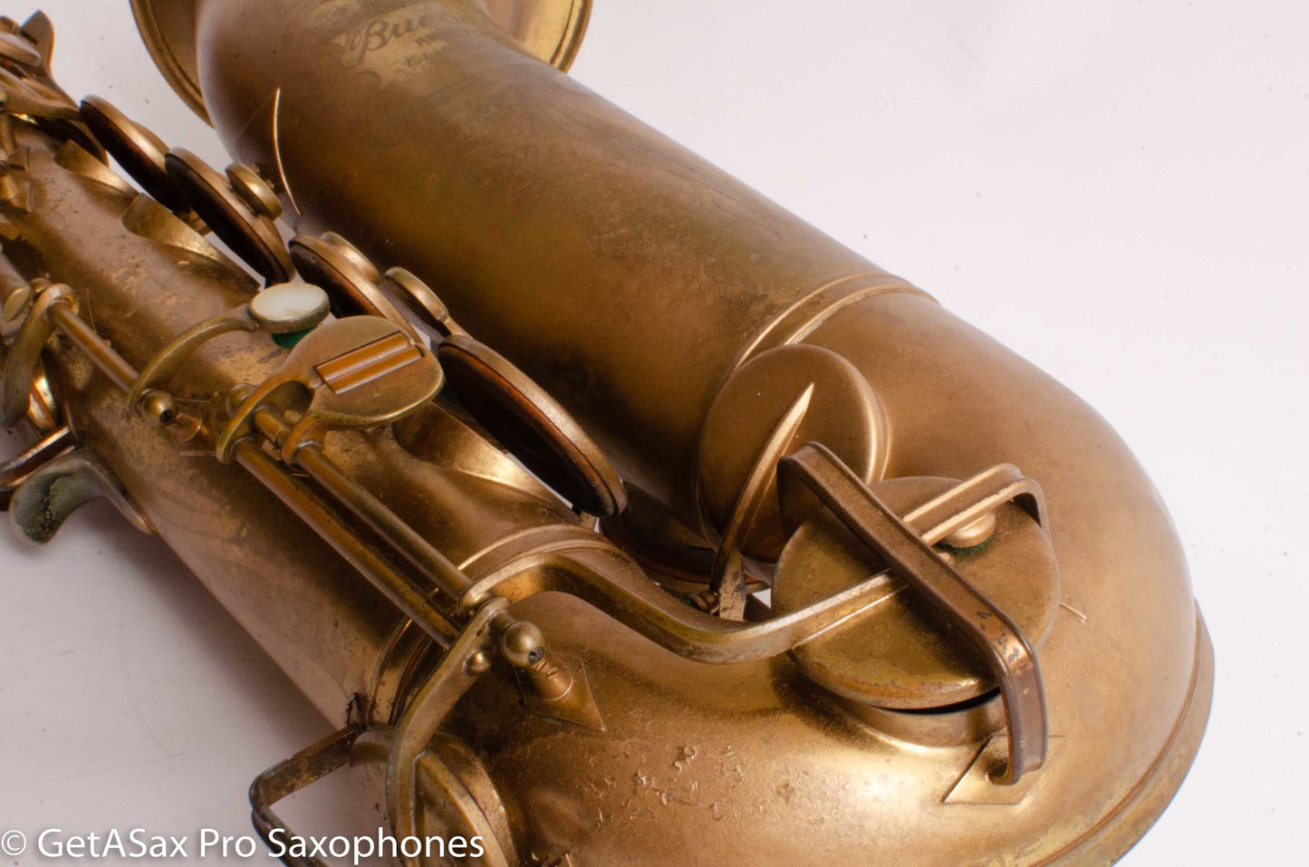 Buescher Big B Tenor 156 Gold Paint over Lacquer Needs Overhaul 338589