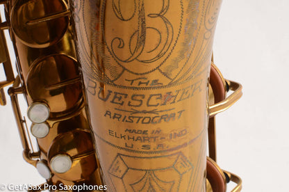 Buescher Big B Tenor Saxophone 293523 Original Lacquer Fresh Full Overhaul Excellent!