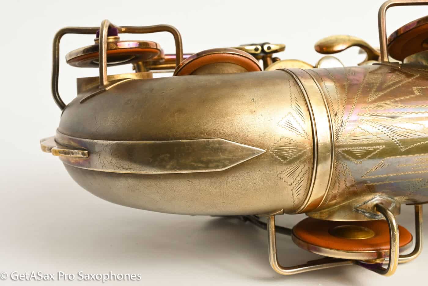 Buescher New Aristocrat Original GOLD Plate DOG Portrait Rascher Serial Amazing Player! 267734