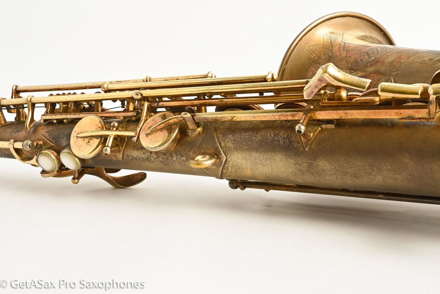 Buescher New Aristocrat Original GOLD Plate DOG Portrait Rascher Serial Amazing Player! 267734