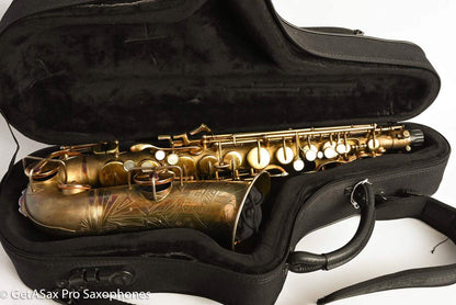 Buescher New Aristocrat Original GOLD Plate DOG Portrait Rascher Serial Amazing Player! 267734