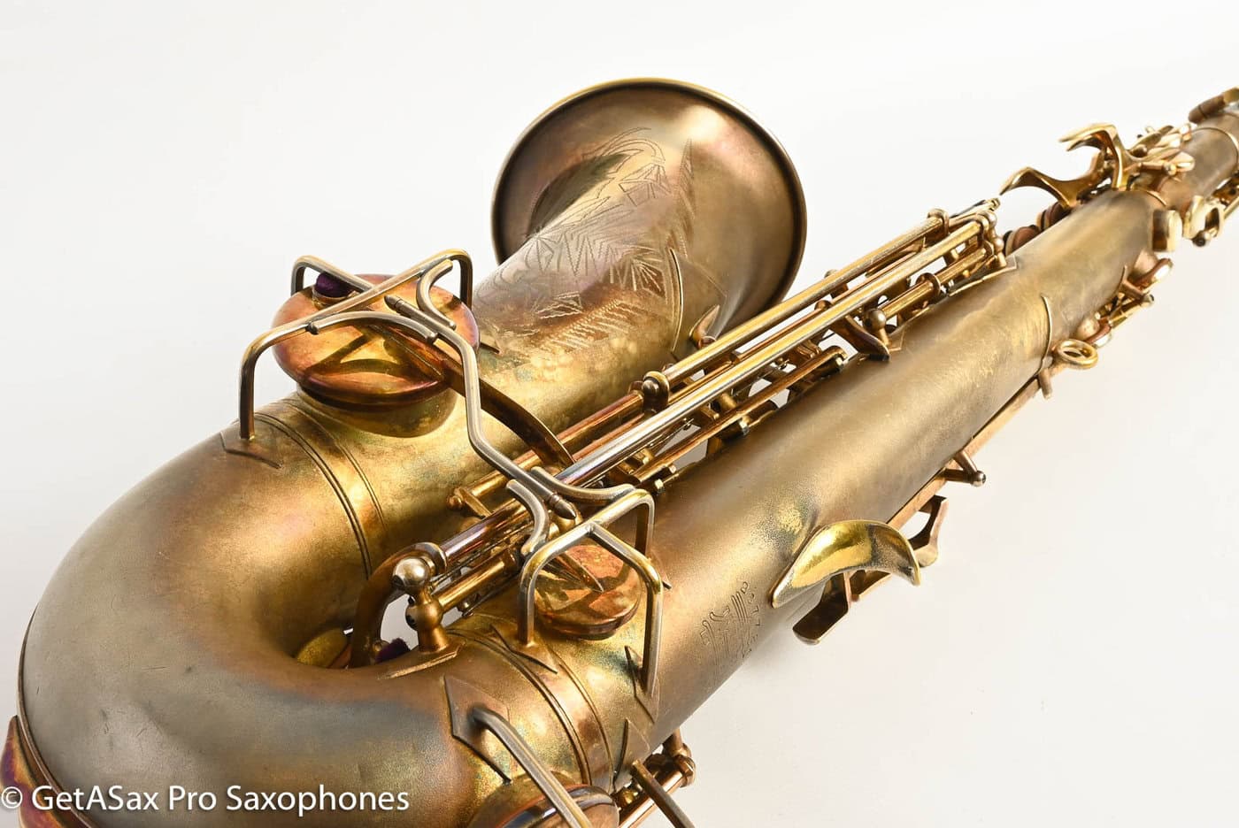 Buescher New Aristocrat Original GOLD Plate DOG Portrait Rascher Serial Amazing Player! 267734